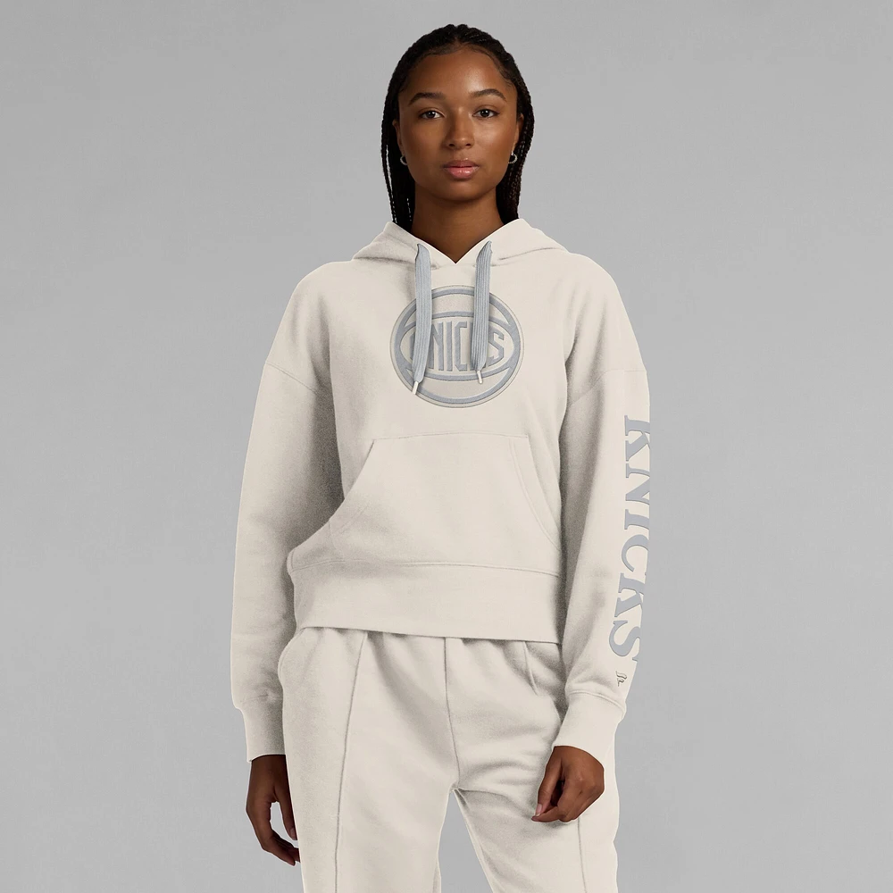 Women's Fanatics Cream New York Knicks Elements Next Pullover Hoodie