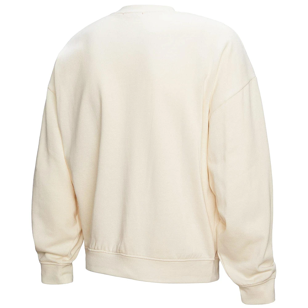 Sweat-shirt à capuche pour femme Mitchell & Ness Cream New York Knicks Brush Bucket