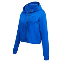 Women's Pro Standard Blue New York Knicks Triple Tonal Full-Zip Hoodie