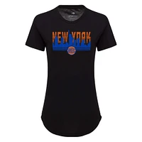 Women's Sportiqe Black New York Knicks Phoebe Super Soft Tri-Blend T-Shirt