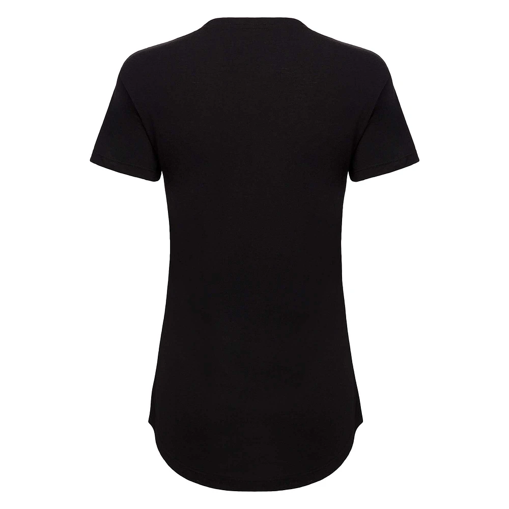 Women's Sportiqe Black New York Knicks Phoebe Super Soft Tri-Blend T-Shirt