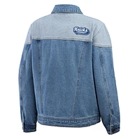 Women's WEAR by Erin Andrews Blue New York Knicks Full-Button Denim Jacket