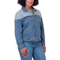 Women's WEAR by Erin Andrews Blue New York Knicks Full-Button Denim Jacket