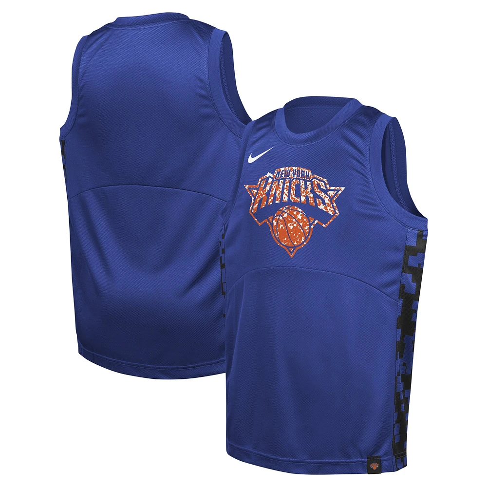 Youth Nike Blue New York Knicks Courtside Starting Five Team Jersey
