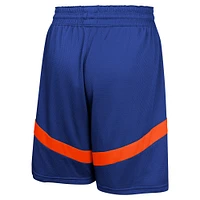 Short d'entraînement en maille Nike bleu New York Knicks pour jeunes