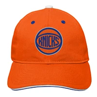 Youth Orange New York Knicks Fashion Logo Slouch - Adjustable Hat