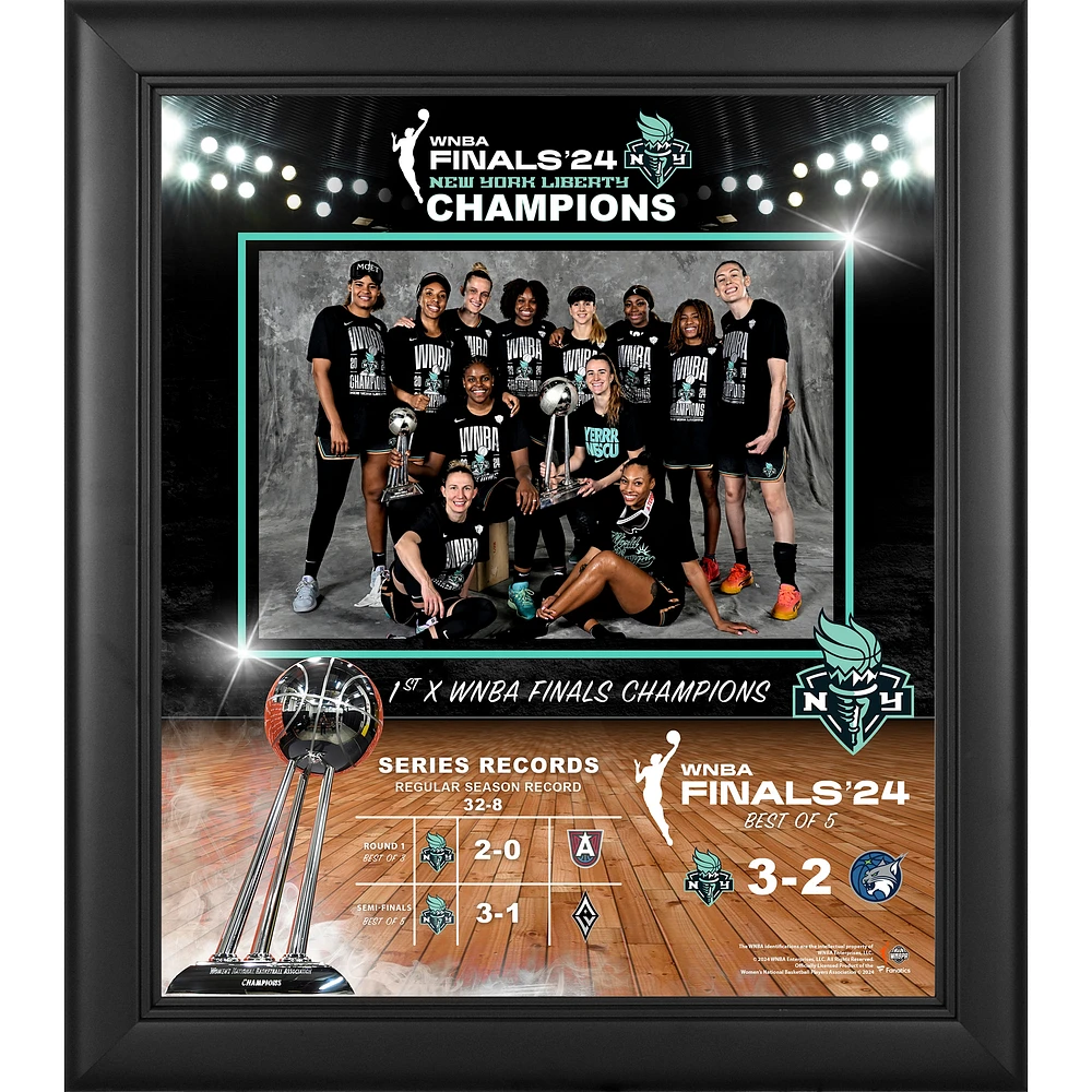  New York Liberty 2024 WNBA Finals Champions Framed 15" x 17" Road to the Finals Collage