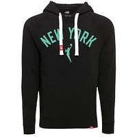 Unisex Sportiqe  Heather Black New York Liberty Olsen Tri-Blend Pullover Hoodie
