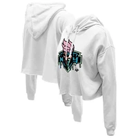 Women's Stadium Essentials White New York Liberty Ice Cream Drip Cropped Pullover Hoodie