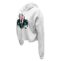 Women's Stadium Essentials White New York Liberty Ice Cream Drip Cropped Pullover Hoodie
