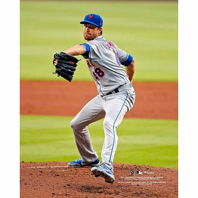 Jacob deGrom New York Mets Unsigned Pitching vs. Atlanta Braves Photograph