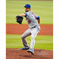 Jacob deGrom New York Mets Unsigned Pitching vs. Atlanta Braves Photograph