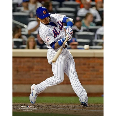 Javier Baez New York Mets Unsigned Debut Home Run Photograph