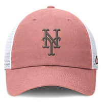 Men's Nike Pink/White New York Mets Club Power Mesh Trucker Adjustable Hat