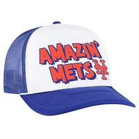 Men's '47 Royal New York Mets Retro Region Foam Trucker Adjustable Hat