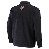 Men's Darius Rucker Collection by Fanatics Black New York Mets Ringstop Full-Snap Shacket