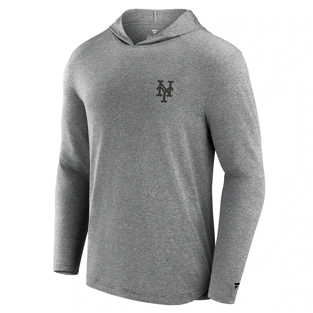 Men's Fanatics Black New York Mets Front Office Tech Lightweight Hoodie T-Shirt