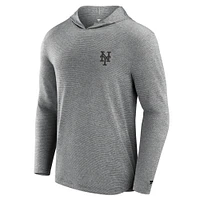Men's Fanatics Black New York Mets Front Office Tech Lightweight Hoodie T-Shirt