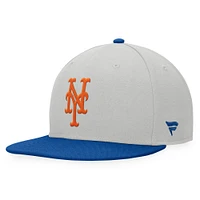 Men's Fanatics Gray/Royal New York Mets Glory Days Two-Tone Snapback Hat