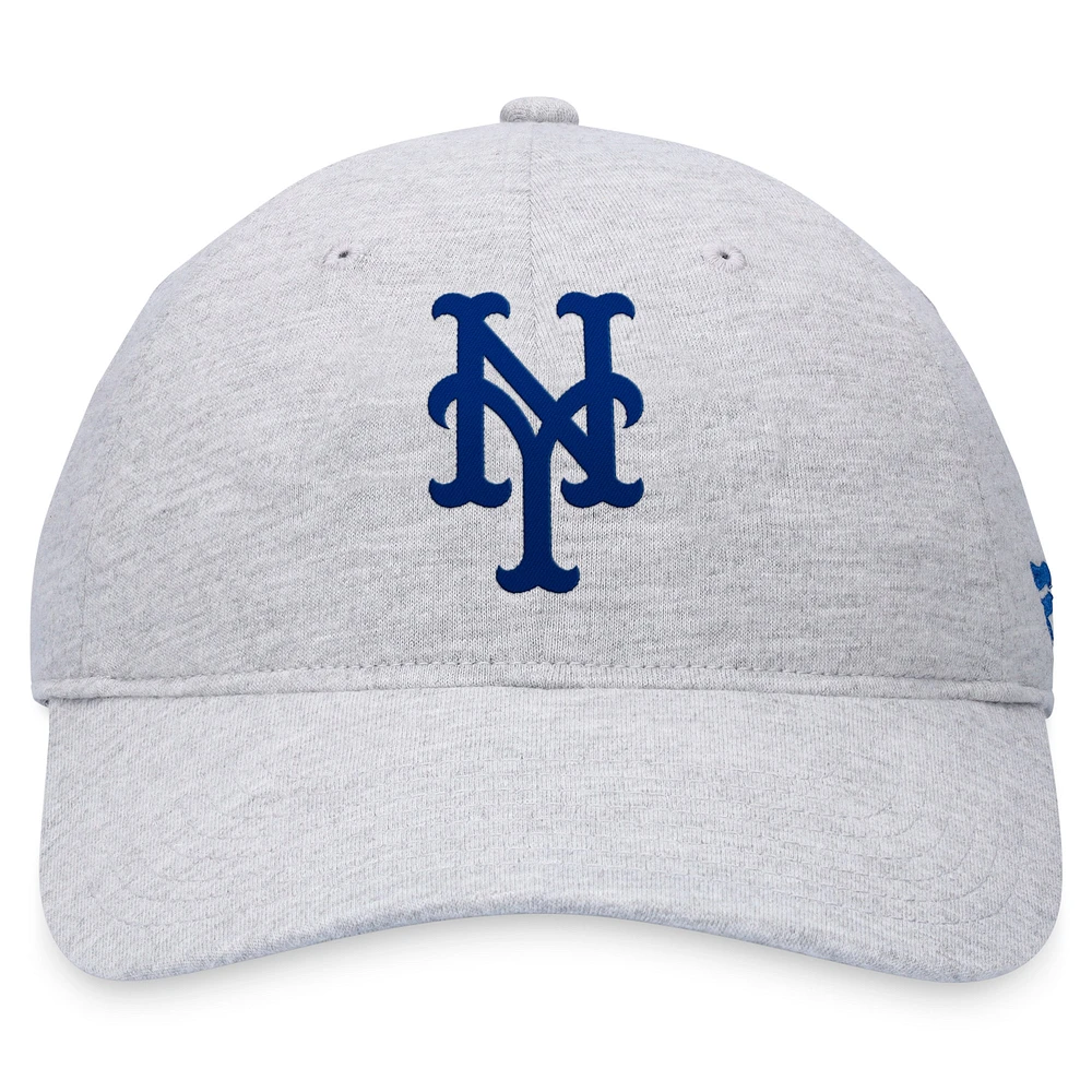 Men's Fanatics Gray New York Mets Logo Adjustable Hat
