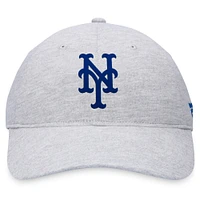 Men's Fanatics Gray New York Mets Logo Adjustable Hat