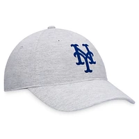 Men's Fanatics Gray New York Mets Logo Adjustable Hat