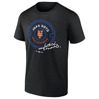 Men's  Fanatics Juan Soto Black New York Mets Seal Logo T-Shirt