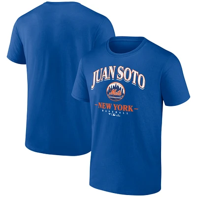 T-shirt fanatique pour homme Juan Soto Royal New York Mets avec logo arqué