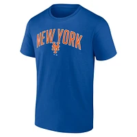 Men's Fanatics Royal/Heather Gray New York Mets Arch T-Shirt & Shorts Combo Set