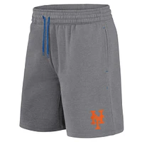 Men's Fanatics Royal/Heather Gray New York Mets Arch T-Shirt & Shorts Combo Set