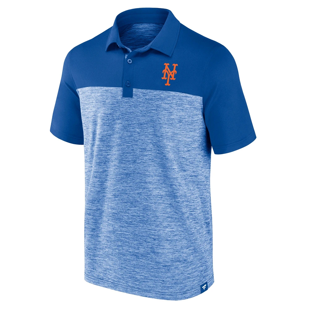 Men's Fanatics Royal New York Mets Iconic Omni Brushed Space-Dye Polo