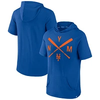 Men's Fanatics Royal New York Mets Iconic Rebel Short Sleeve Hooded Top