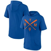 Men's Fanatics Royal New York Mets Iconic Rebel Short Sleeve Hooded Top