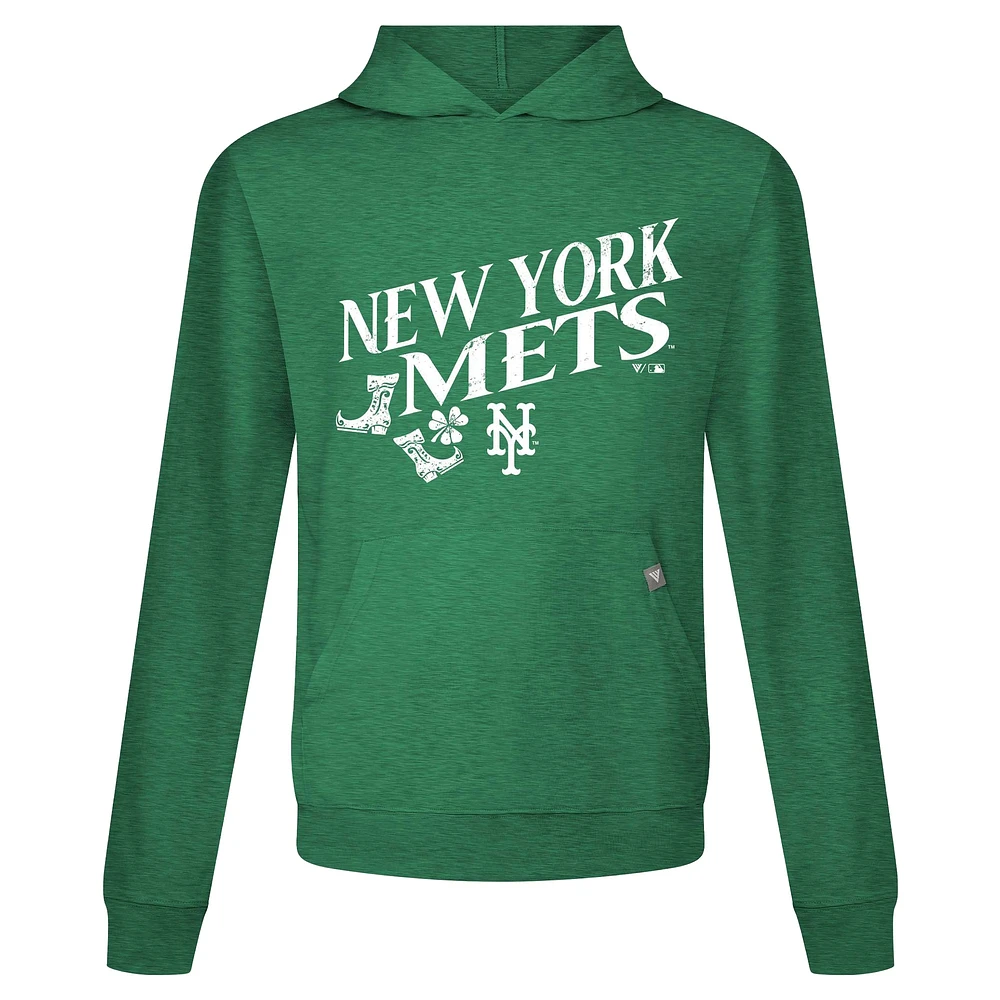 Men's Levelwear Green New York Mets St. Patrick's Day Relay Boots Pullover Hoodie