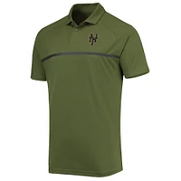 Men's Levelwear Olive New York Mets Delta Sector Raglan Polo