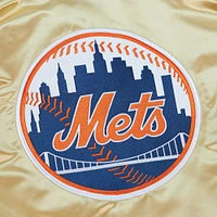 Men's Mitchell & Ness Gold New York Mets OG 2.0 Lightweight Satin Full-Zip Jacket