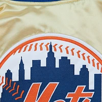 Men's Mitchell & Ness Gold New York Mets OG 2.0 Lightweight Satin Full-Zip Jacket
