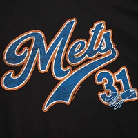 Men's Mitchell & Ness Mike Piazza Black New York Mets Cooperstown Collection Player T-Shirt