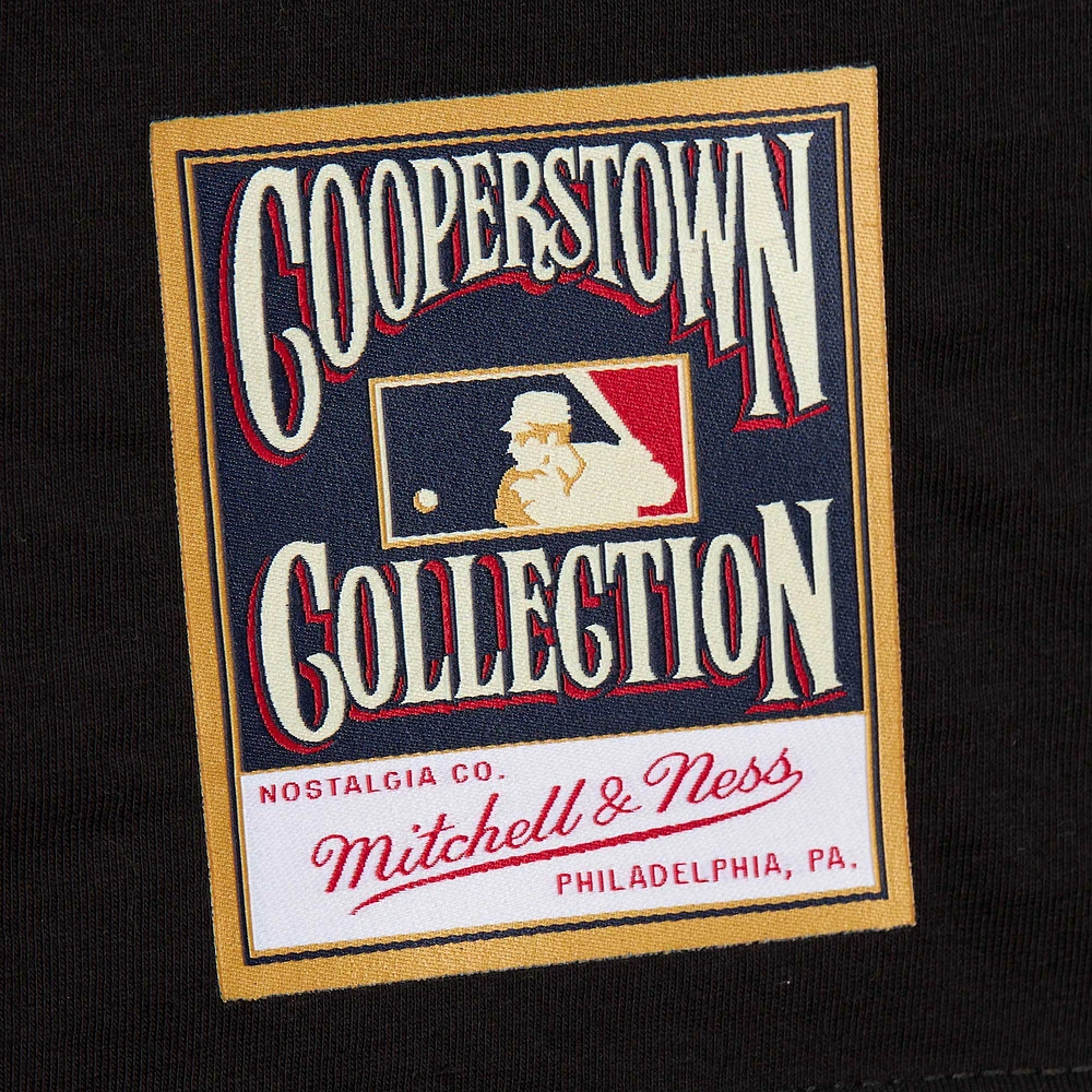 Men's Mitchell & Ness Mike Piazza Black New York Mets Cooperstown Collection Player T-Shirt