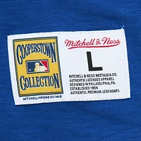 Men's Mitchell & Ness Royal New York Mets Cooperstown Collection Legendary Raglan Slub Henley 3/4-Sleeve T-Shirt