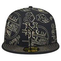 Casquette ajustée New Era York Mets 59FIFTY Day Allover pour hommes
