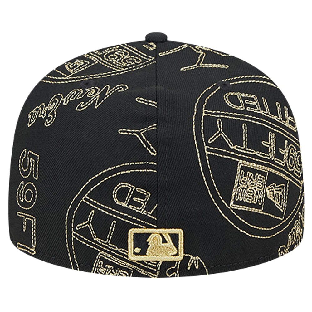 Casquette ajustée New Era York Mets 59FIFTY Day Allover pour hommes