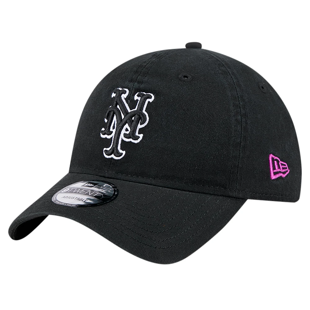 Casquette ajustable New Era City Connect 9TWENTY noire pour homme des Mets de New York