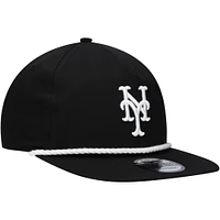 Men's New Era Black New York Mets Golfer Snapback Hat