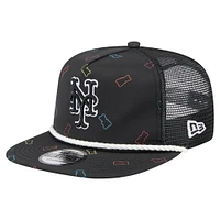 Men's New Era  Black New York Mets Gummy Golfer Trucker Adjustable Hat