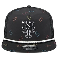 Men's New Era  Black New York Mets Gummy Golfer Trucker Adjustable Hat