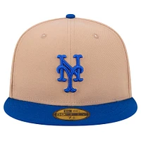 Men's New Era Khaki York Mets 59FIFTY Fitted Hat