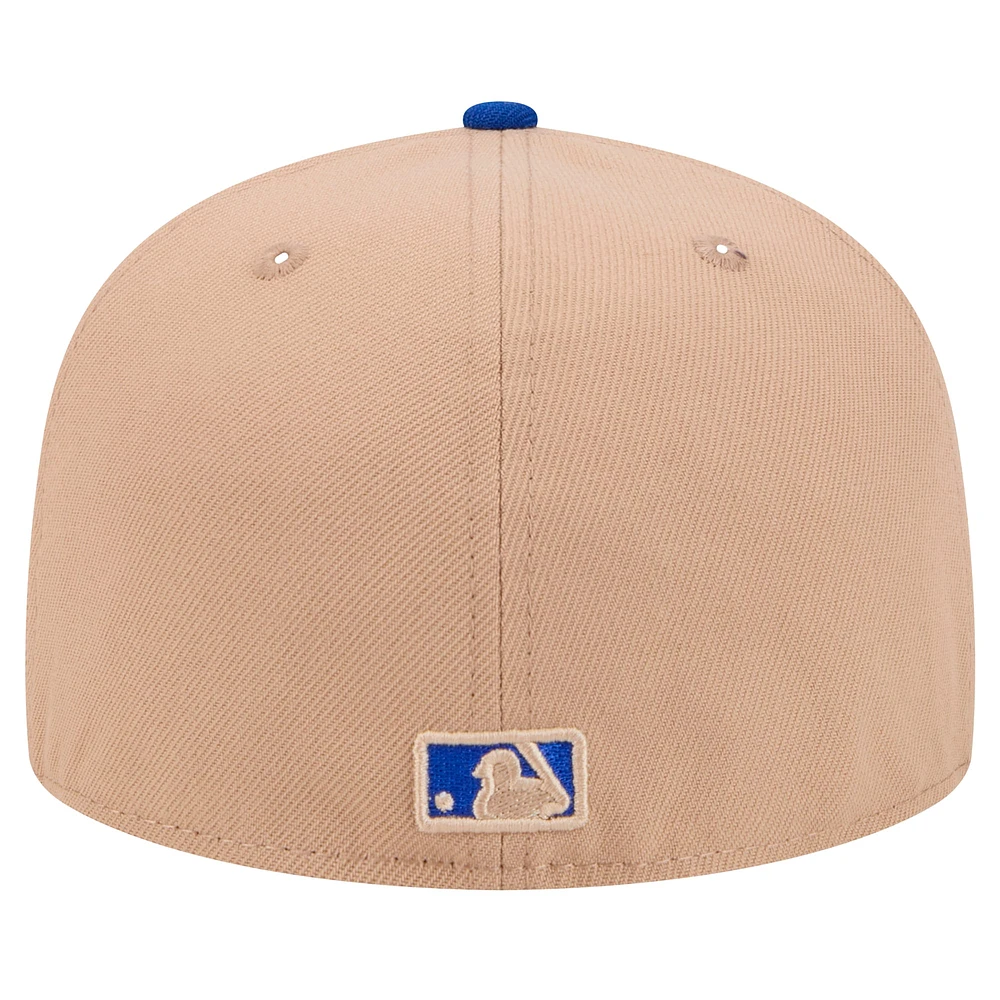 Men's New Era Khaki York Mets 59FIFTY Fitted Hat