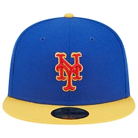 Casquette ajustée 59FIFTY New York Mets Empire pour homme, bleu roi/jaune Era