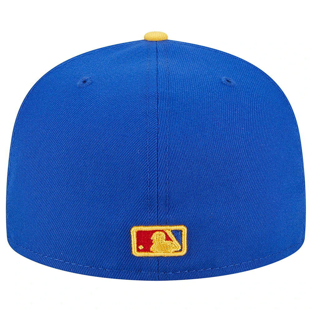 Casquette ajustée 59FIFTY New York Mets Empire pour homme, bleu roi/jaune Era